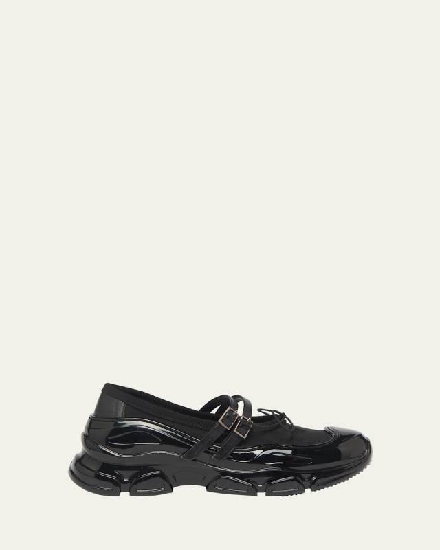 Mesh Buckle Tracker Ballerina Sneakers